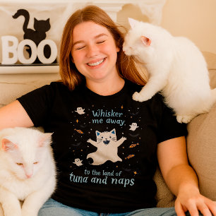 Funny Spooky Ghost-Cat, Cat Lover Kids T-Shirt