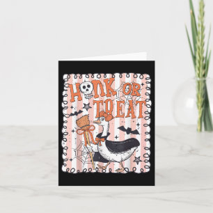 Funny Spooky Goose Fall Honig oder Leckerei Hallow Karte