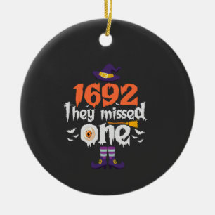 Funny Spooky Halloween Hexe sie vermissten ein Ges Keramik Ornament