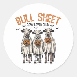 Funny Spooky Halloween Landtiere Runder Aufkleber
