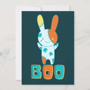 Funny Spooky Niedlich Halloween Kawaii Boo Bunny Einladung