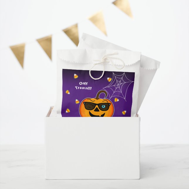 Funny Spooky Pumpkin iconic Wink S Nur Leckereien! Geschenktütchen (Party)
