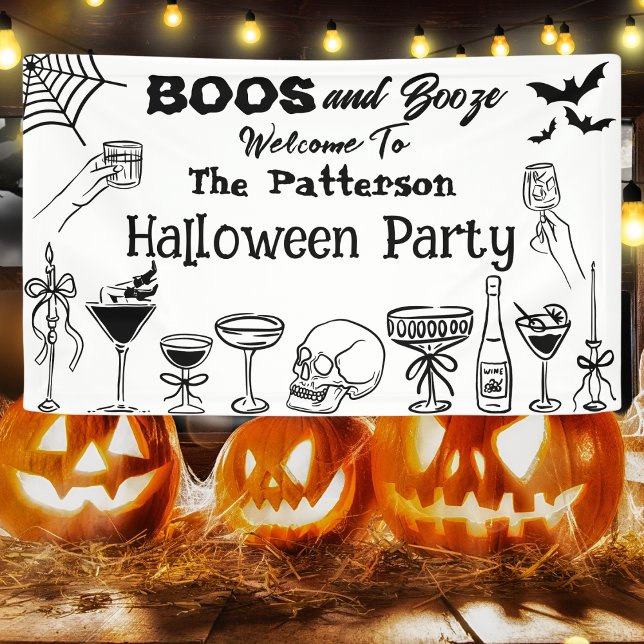 Funny Spooky Scribble Halloween-Party Willkommen Banner (Von Creator hochgeladen)