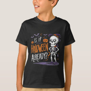Funny Spooky Skeleton Ghost ist es Halloween Alrea T-Shirt