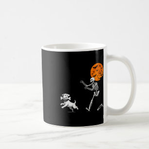 Funny Spooky Spaß Halloween Skeleton Jasing Hund Kaffeetasse