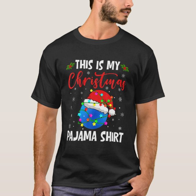 Funny Sport Das ist mein Weihnachts Pajama Lacross T-Shirt (Vorderseite)
