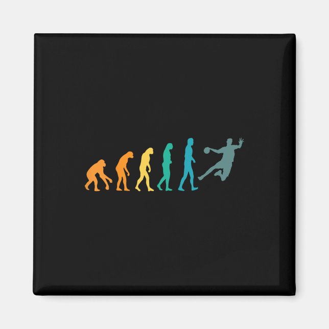 Funny Sport Evolution Handball Magnet (Vorne)