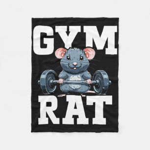 Funny Sport Gym Rat Fitness Bodybuilding Fleecedecke