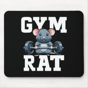 Funny Sport Gym Rat Fitness Bodybuilding Mousepad