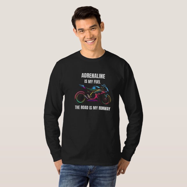 Funny Sportbike Motivierend Zitat - Motorrad Gif T-Shirt (Vorne ganz)
