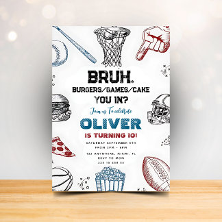 Funny Sports Party Einladung for Friends