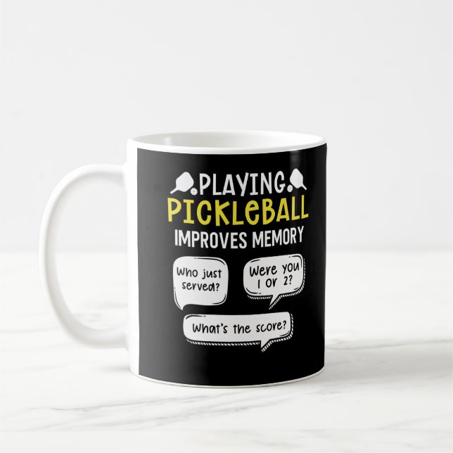 Funny Sports Pickleball Player Kaffeetasse (Links)