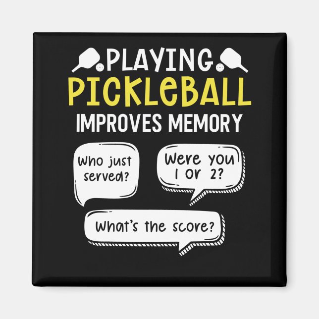 Funny Sports Pickleball Player Magnet (Vorne)