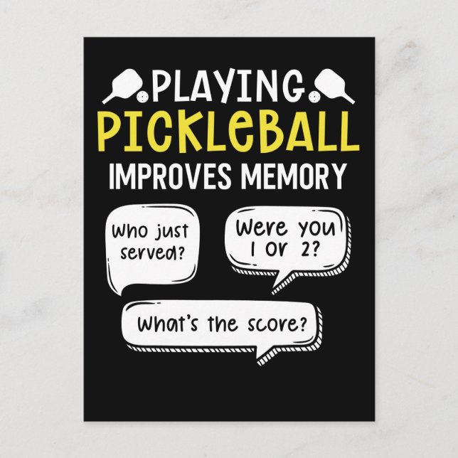 Funny Sports Pickleball Player Postkarte (Vorderseite)