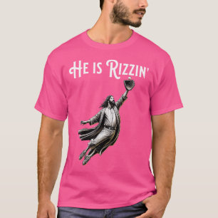 Funny Sports Rizz Er Rizzin Jesus spielen Baseb T-Shirt