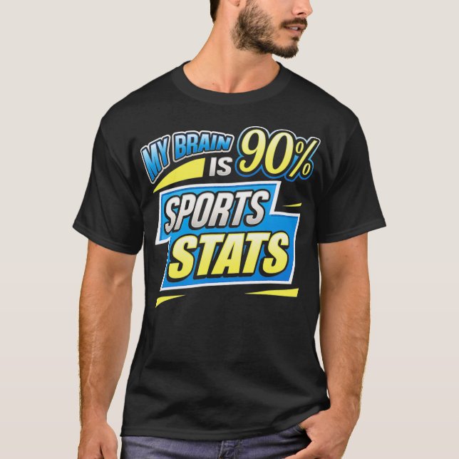 Funny Sports Stats Shirt Brain Odds Team Statistik (Vorderseite)