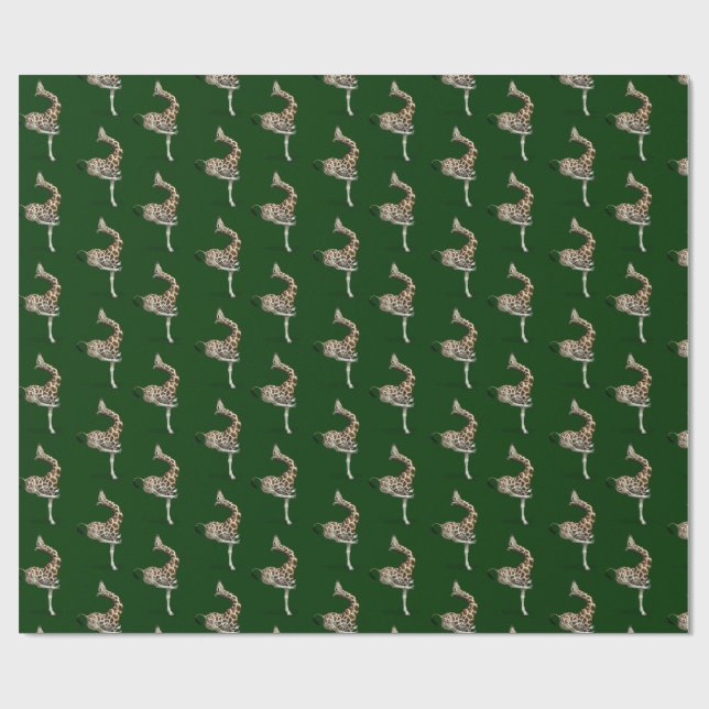 Funny Sporty Giraffe Geschenkpapier (Flach)