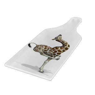 Funny Sporty Giraffe Schneidebrett