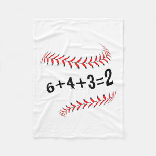 Funny Sprichwort Baseball 6+4+3=2 Double Play Soft Fleecedecke