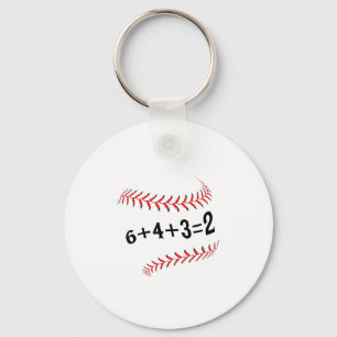 Funny Sprichwort Baseball 6+4+3=2 Double Play Soft Schlüsselanhänger