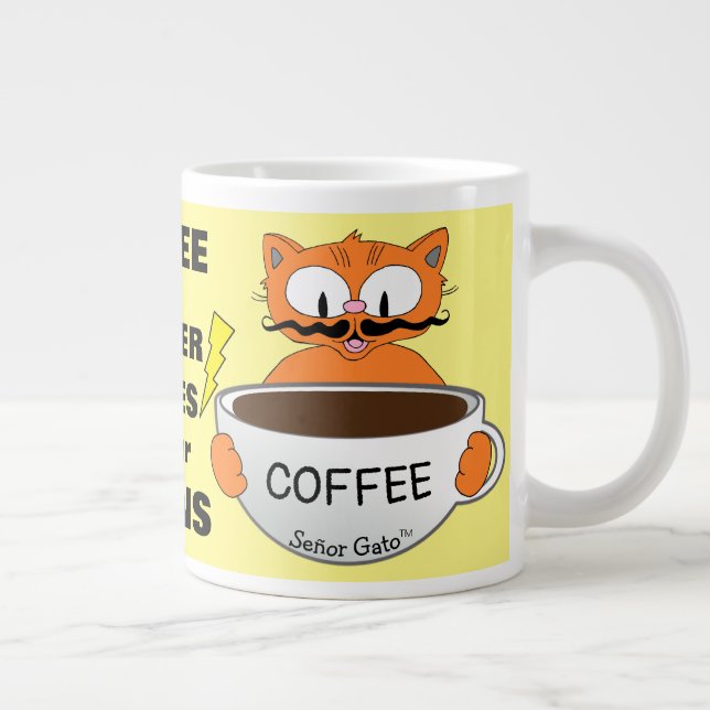 Funny Sprichwort Cartoon Jumbo-Tasse (Rechts)