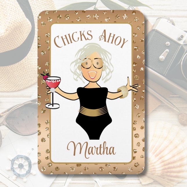 Funny Sprichwort Chicks Ahoy Cartoon Bold Cruise S Magnet (Von Creator hochgeladen)