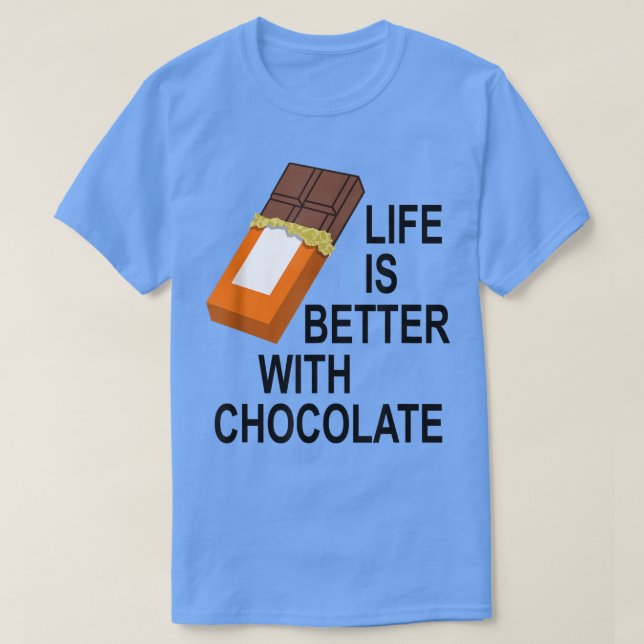 Funny Sprichwort Eating Dark Chocolate Candy T-Shirt (Design vorne)