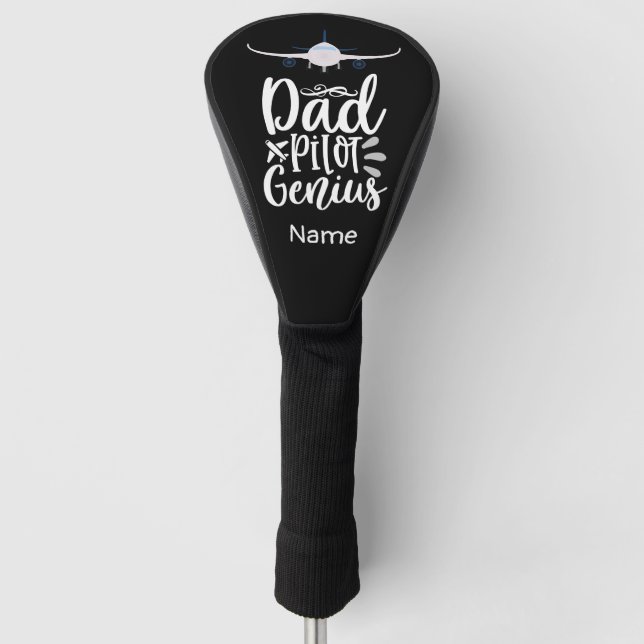 Funny Sprichwort für VATER Piloten Golfer Kopfbede Golf Headcover (Vorderseite)