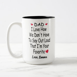 Funny Sprichwort Geschenk für Vater mit Individuel Zweifarbige Tasse