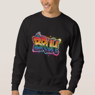 Funny Sprichwort Meme Bruh Graffiti Street Art Men Sweatshirt