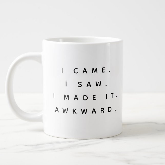 Funny Sprichwort Modern Jumbo-Tasse (Links)