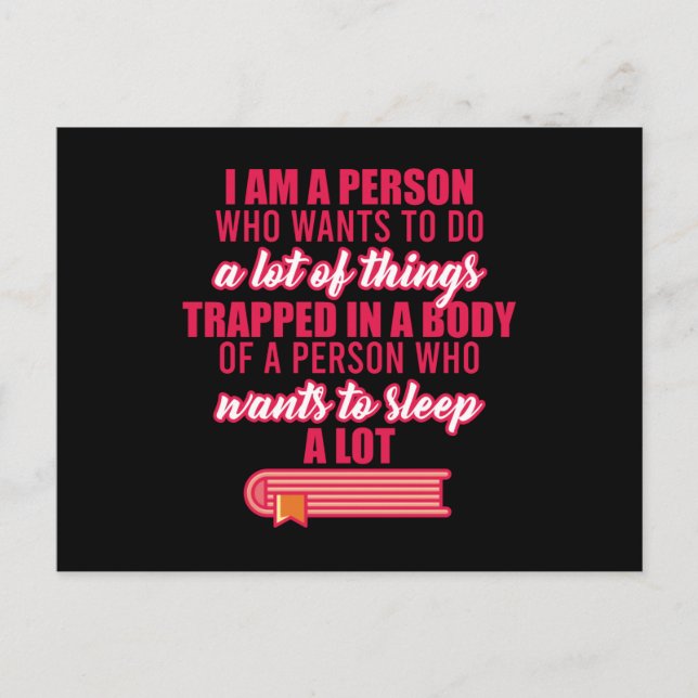 Funny Sprichwort Office Lazy Worker Procrasting Postkarte (Vorderseite)