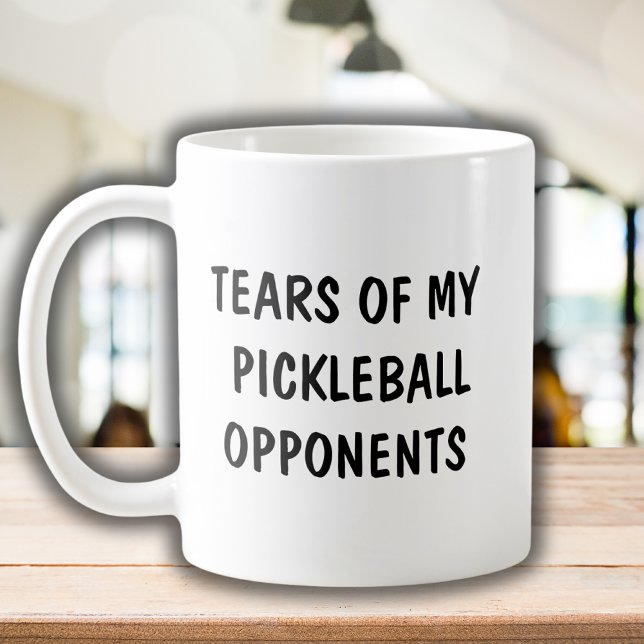 Funny Sprichwort Pickleball Gegner Moderne Typogra Kaffeetasse (Von Creator hochgeladen)