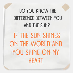 Funny Sprichwort Quadratischer Aufkleber