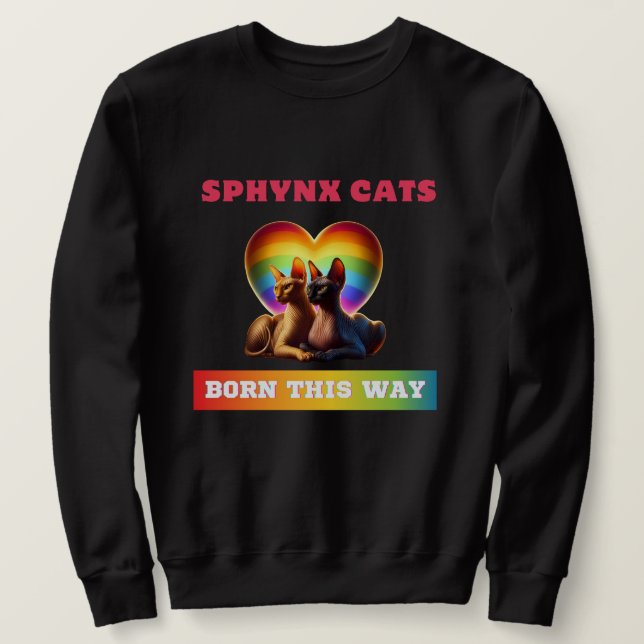 Funny Sprichwort Sphynx Cat Men's Sweatshirt Top (Design vorne)