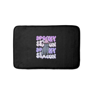 Funny Sprichwort Spooky Jahreszeit Halloween Cat L Badematte