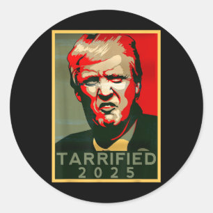 Funny Sprichwort Tarrified Tarried Funny Political Runder Aufkleber