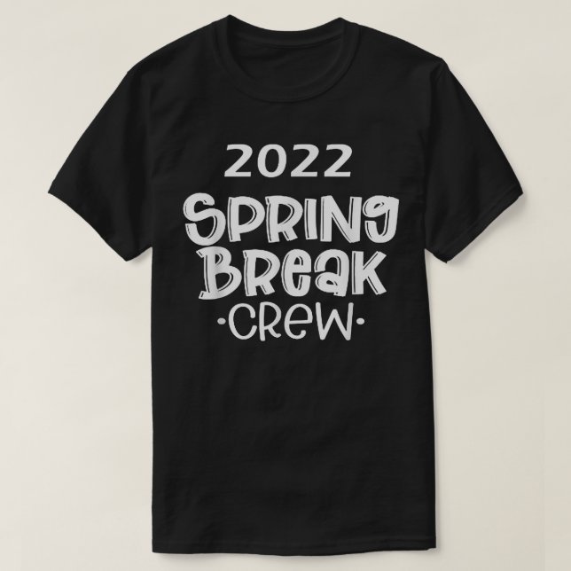 Funny Spring Break Crew Squad Retro 2022 Sun Palm  T-Shirt (Design vorne)