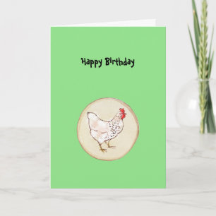 Funny Spring Chicken Geburtstag Karte