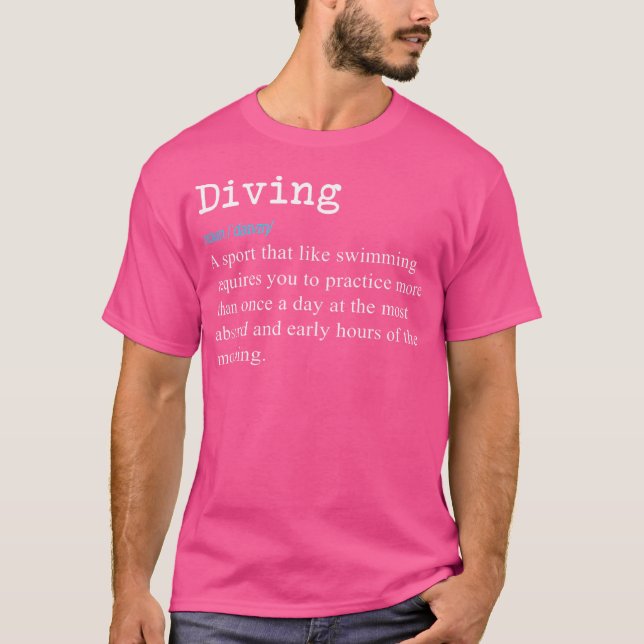 Funny Springboard Divers Divers Definition T-Shirt (Vorderseite)