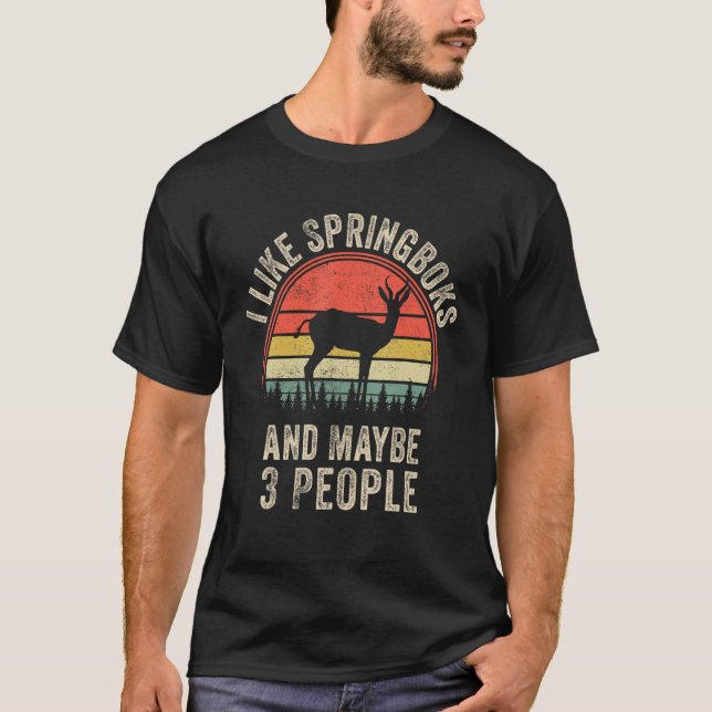 Funny Springbok Design Art Grafische Springboks Zo T-Shirt (Vorderseite)