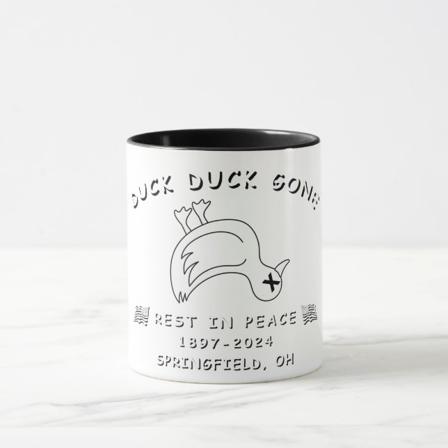 FUNNY SPRINGFIELD OHIO DUCK DUCK GONE KAFFEE TASSE (Zentrum)