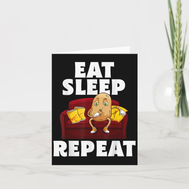 Funny Spud Life Potato Lover Vegetarische Coole We Karte (Vorderseite)