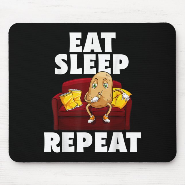 Funny Spud Life Potato Lover Vegetarische Coole We Mousepad (Vorne)