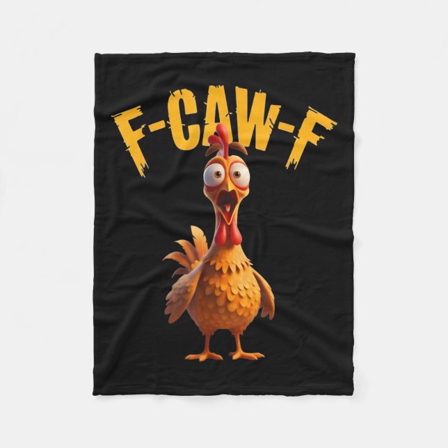 Funny Spuk Chicken F-caw-f T-Shirt Fleecedecke (Vorderseite)