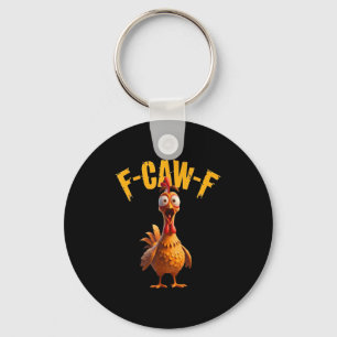 Funny Spuk Chicken F-caw-f T-Shirt Schlüsselanhänger