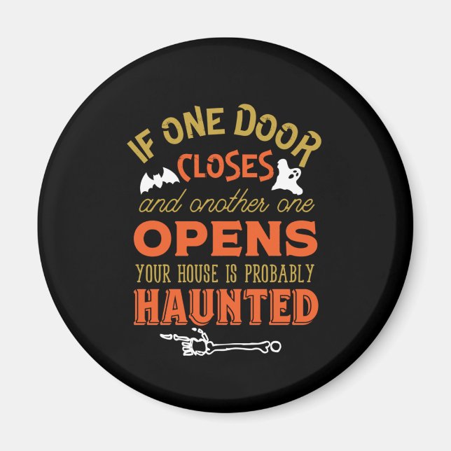 Funny Spuk House Inspiration Halloween Magnet (Vorne)