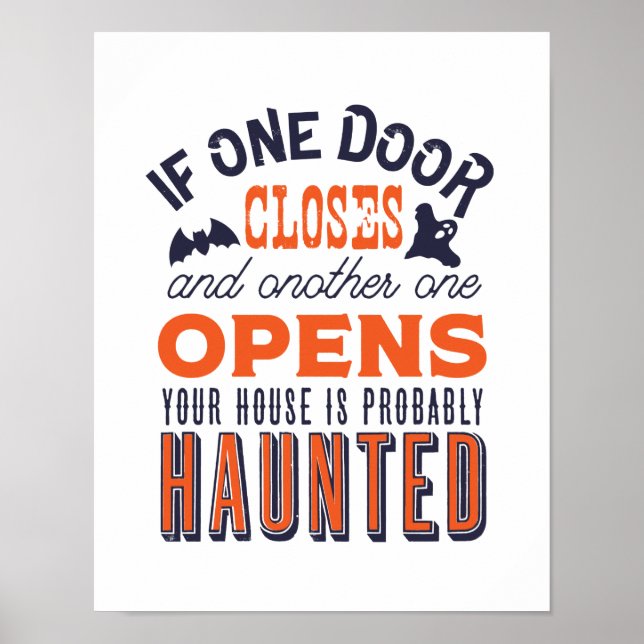 Funny Spuk House Inspiration Halloween Poster (Vorne)