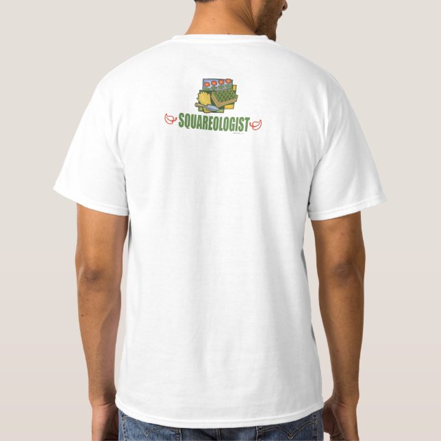 Funny Square Foods Gartenanlage T-Shirt (Rückseite)
