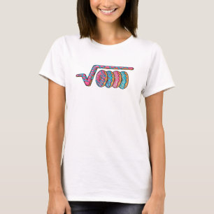 Funny Square Root 4489 Funny 67 Math donuts Mem T-Shirt